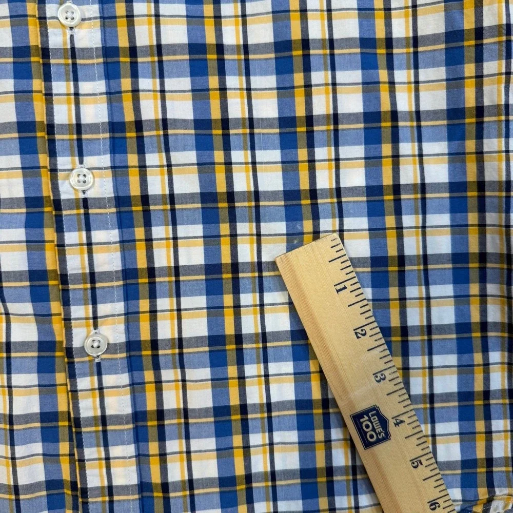 J Crew Mens‎ Slim Fit Plaid Button Down Shirt Long Sleeve Flex Washed Size L